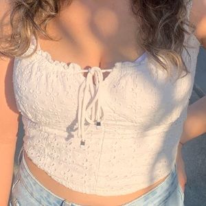 White crop top